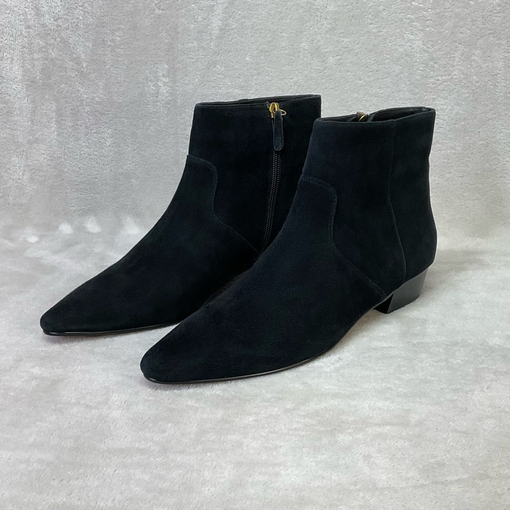 J. Crew Pointy Toe Suede Ankle Boots Womens Sz 10 Style AJ846 - Picture 2 of 7